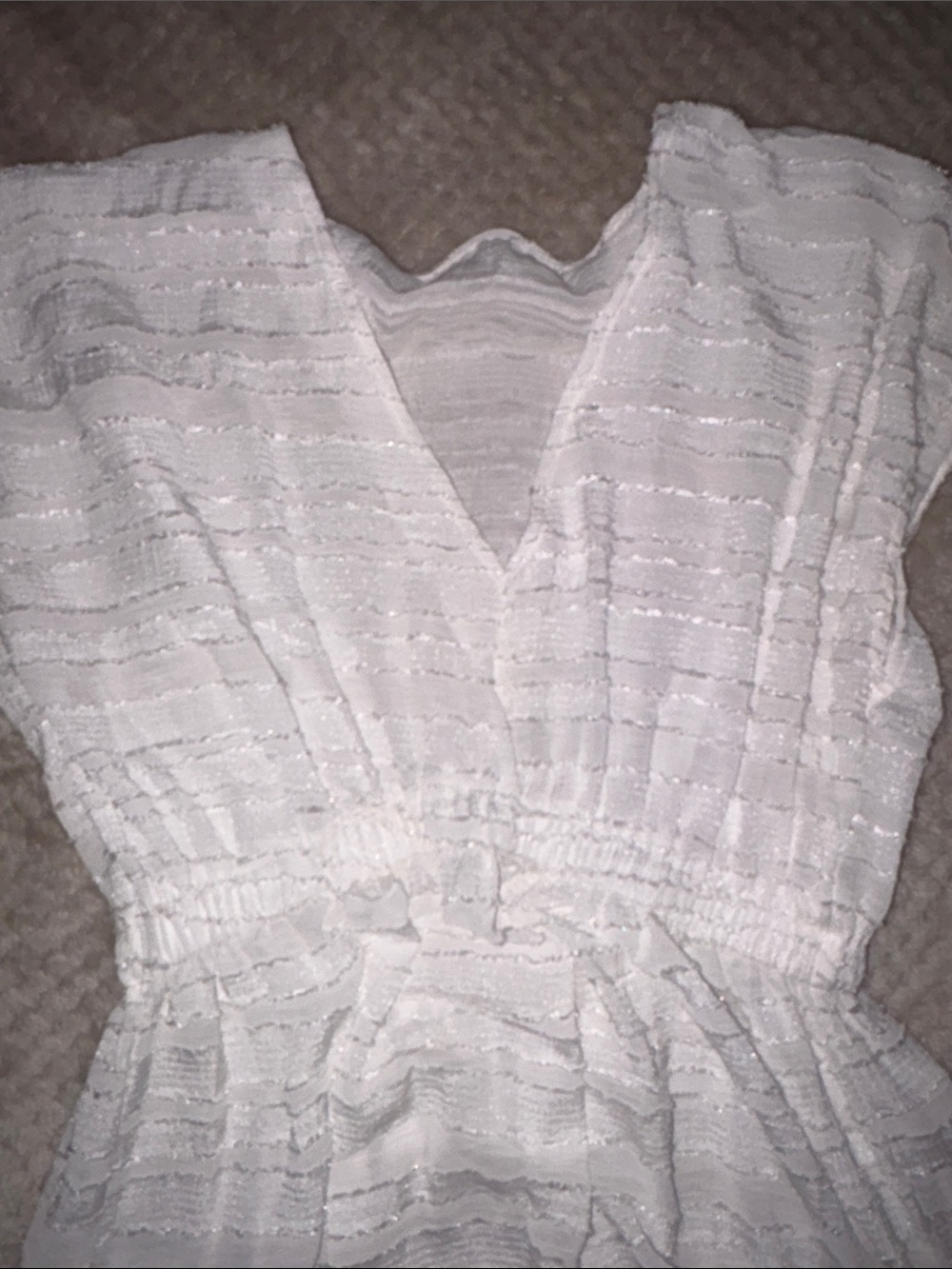 NEW White V-Neck Women’s Swim Cover-Up Dress s/m - Picture 8 of 8